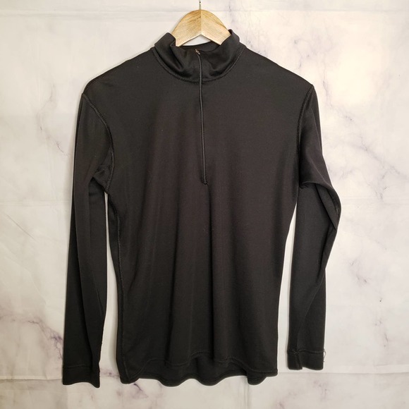 PATAGONIA Capiline black zipper up long sleeve pullover top S - Picture 1 of 7